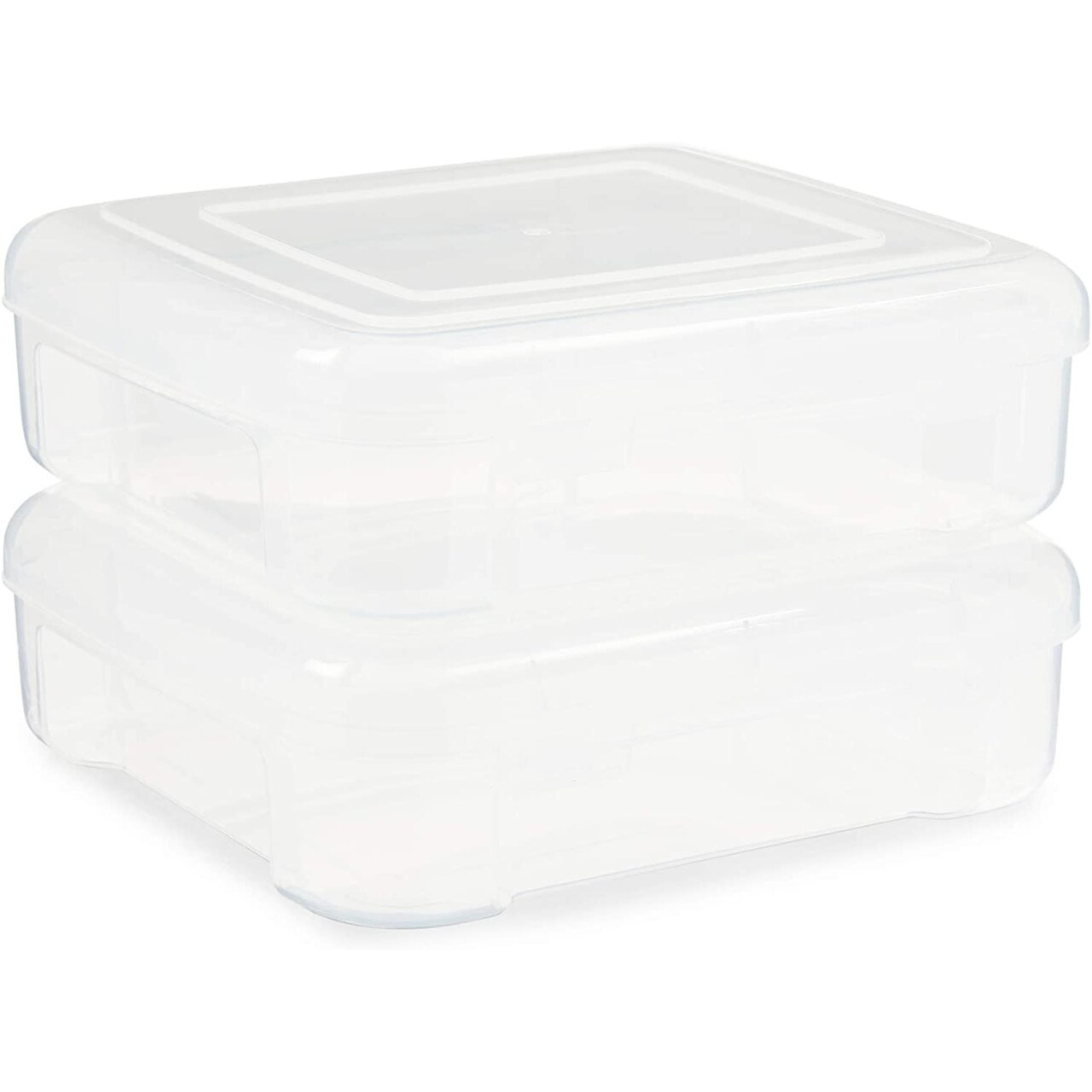 Stackable Plastic Craft Storage Containers for Origami Paper (2 Pack)